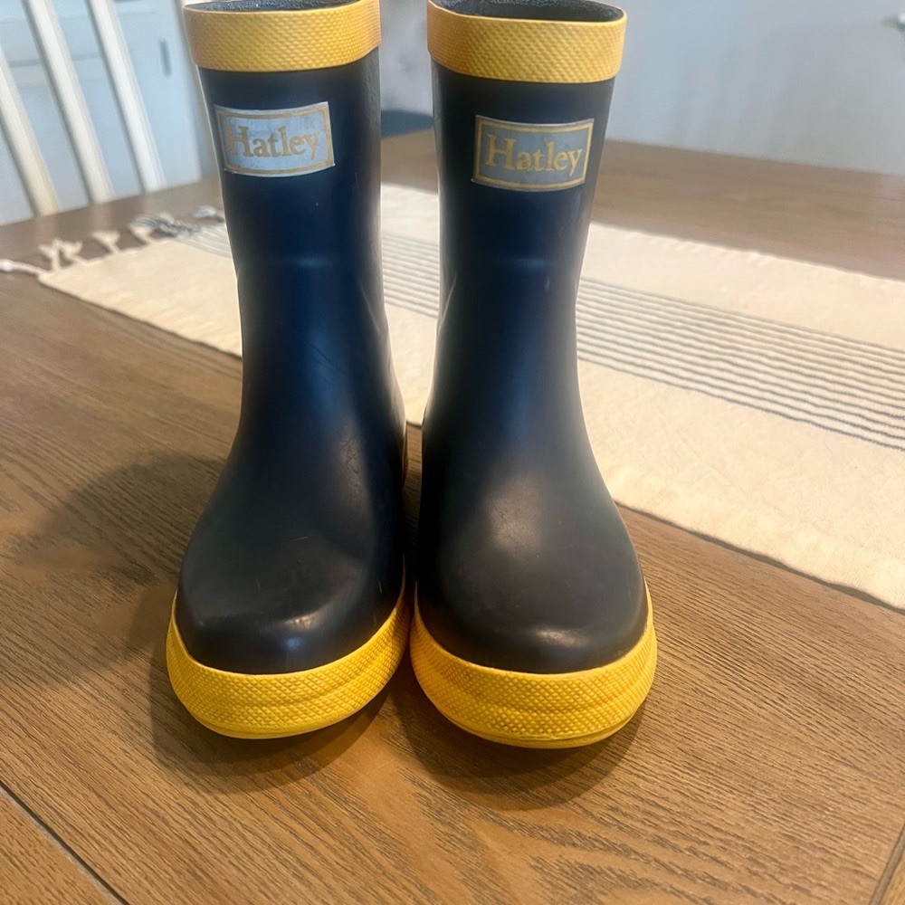 Hatley Kids' Blue and Yellow Rain Boots